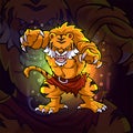 The grumpy tiger esport mascot design