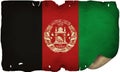 Afghanistan Flag On Old Paper