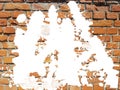 Grunge aged brick wall with white ink splatter splash drops background Royalty Free Stock Photo