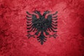 Grunge Albania flag. Albania flag with grunge texture.