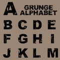 Grunge alphabet set [A-M] Royalty Free Stock Photo