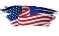 Grunge American flag. Flag of the USA, the United States of America in grunge style. USA, American flag with grunge