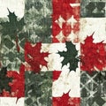 Grunge americana rustic Christmas snowflake winter cottage style background pattern. Festive distress cloth effect for