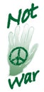 Grunge anti-war symbol style hippies