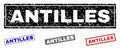 Grunge ANTILLES Textured Rectangle Watermarks