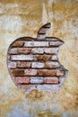 Grunge apple logo Royalty Free Stock Photo