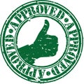 Grunge approved rubber stamp Royalty Free Stock Photo