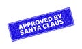 Grunge APPROVED BY SANTA CLAUS Textured Rectangle Stamp