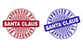 Grunge APPROVED BY SANTA CLAUS Textured Round Stamp Seals