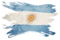 Grunge Argentina flag. Argentina flag with grunge texture. Brush