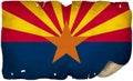 Arizona State Flag On Old Paper Royalty Free Stock Photo
