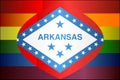 Grunge Arkansas and Gay flags