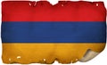 Armenia Flag On Old Paper