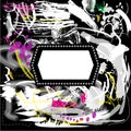 Grunge artistic background with frame