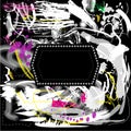 Grunge artistic background with frame