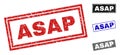 Grunge ASAP Scratched Rectangle Stamp Seals Royalty Free Stock Photo