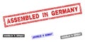 Grunge ASSEMBLED IN GERMANY Textured Rectangle Watermarks