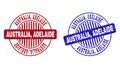 Grunge AUSTRALIA, ADELAIDE Textured Round Stamps