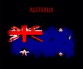 Grunge australian flag