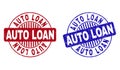 Grunge AUTO LOAN Scratched Round Watermarks