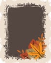 Grunge autumn frame Royalty Free Stock Photo