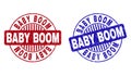 Grunge BABY BOOM Scratched Round Stamps