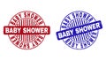Grunge BABY SHOWER Textured Round Stamps