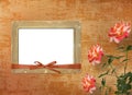 Grunge background with beautiful rose Royalty Free Stock Photo