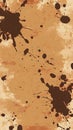 Grunge Background with Brown Paint Splatters. Royalty Free Stock Photo