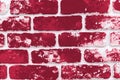 Grunge background of dark classic blue brick wall. Color of the year 2023, viva magenta. Royalty Free Stock Photo