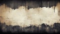 Grunge background dirt frame paint stains on beige Royalty Free Stock Photo