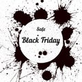 Grunge background with an inky dribble for Black Friday