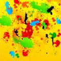 Grunge Background with Messy Paint Splatters