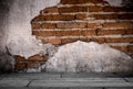 Grunge background, red brick wall texture bright plastered wall Royalty Free Stock Photo