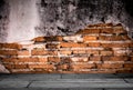 Grunge background, red brick wall texture bright plastered wall Royalty Free Stock Photo