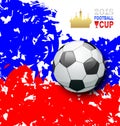Grunge Background in Traditional Colors of Flag for Football in Russia 2018