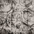 Grunge background . Watches. Time Royalty Free Stock Photo