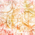 Grunge background . Watches. Time Royalty Free Stock Photo