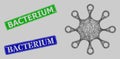 Grunge Bacterium Stamps and Crossed Axenic Microbe Mesh