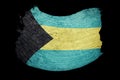 Grunge Bahamas flag. Bahamas flag with grunge texture. Brush str