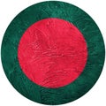 Grunge Bangladesh flag. Bangladesh button flag Isolated on white