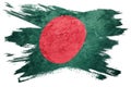 Grunge Bangladesh flag. Bangladesh flag with grunge texture. Brush stroke.