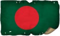 Bangladesh Flag On Old Paper