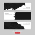 Banner template hand drawn painted scratched. grunge design banner template for promotion . Illustrations template o