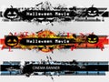 Grunge banners set for Halloween and plain Royalty Free Stock Photo