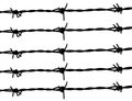 Grunge barbwire Royalty Free Stock Photo