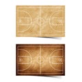 Grunge Basketball field recycled paper