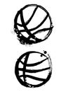 Grunge basketball vector