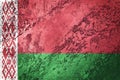 Grunge Belarus flag. Belorussian flag with grunge texture. Royalty Free Stock Photo