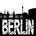 Grunge Berlin with skyline Royalty Free Stock Photo